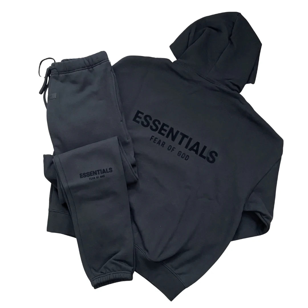FEAR OF GOD ESSENTIALS BLACK TRACKSUIT - (SS22)