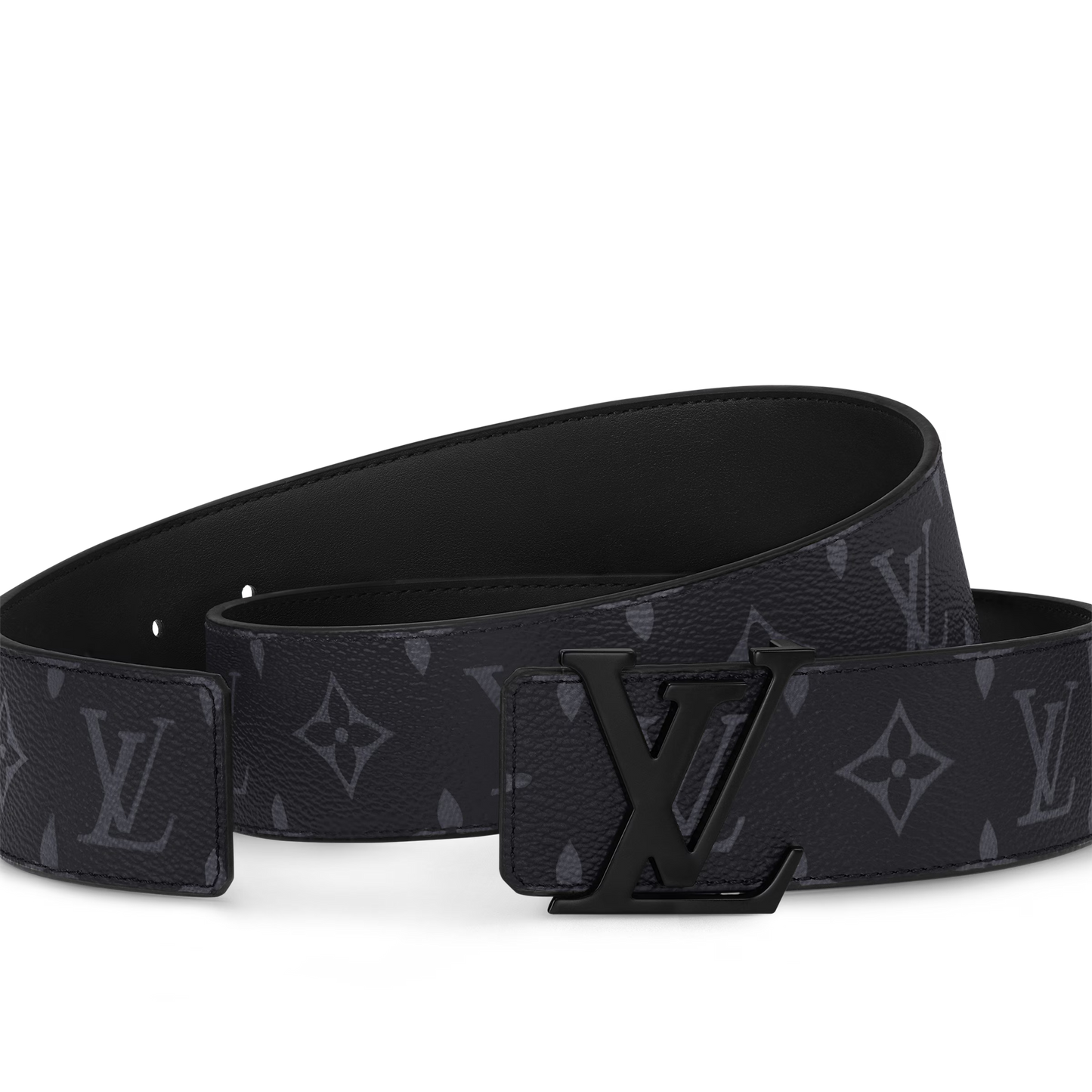 LV Initials 40MM Matte Black Belt