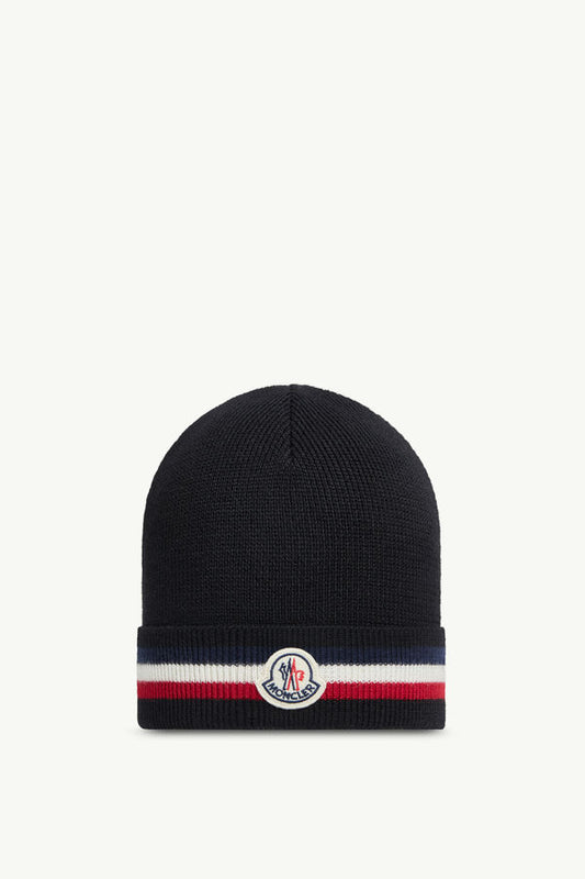 Tricolour Wool Beanie - Moncler